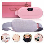 Period Pain Cramp Relief Belt -Portable Menstrual Heating Pad, Heated Belly Belt for Menstrual Cramp Relief with 3 Heat Levels and 4 Modes, Electric Belt Massage for Women and Girls